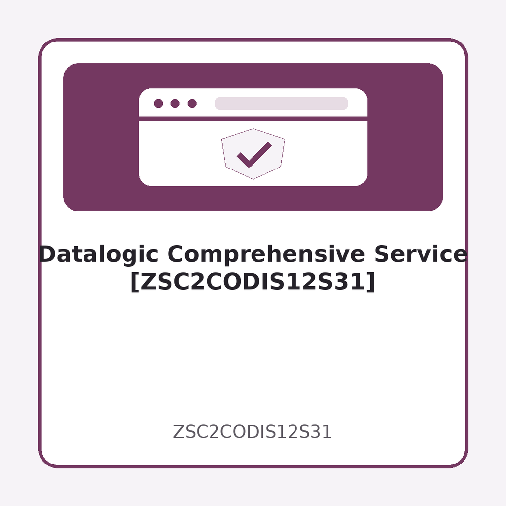 [ZSC2CODIS12S31] Datalogic Comprehensive Service [ZSC2CODIS12S31]