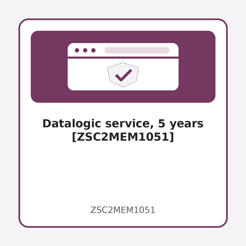 [ZSC2MEM1051] Datalogic service, 5 years [ZSC2MEM1051]