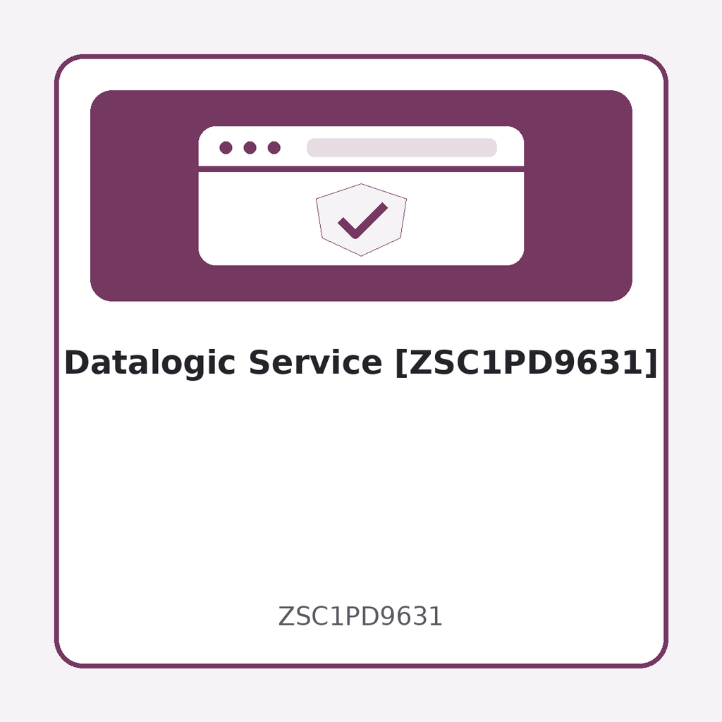 [ZSC1PD9631] Datalogic Service [ZSC1PD9631]