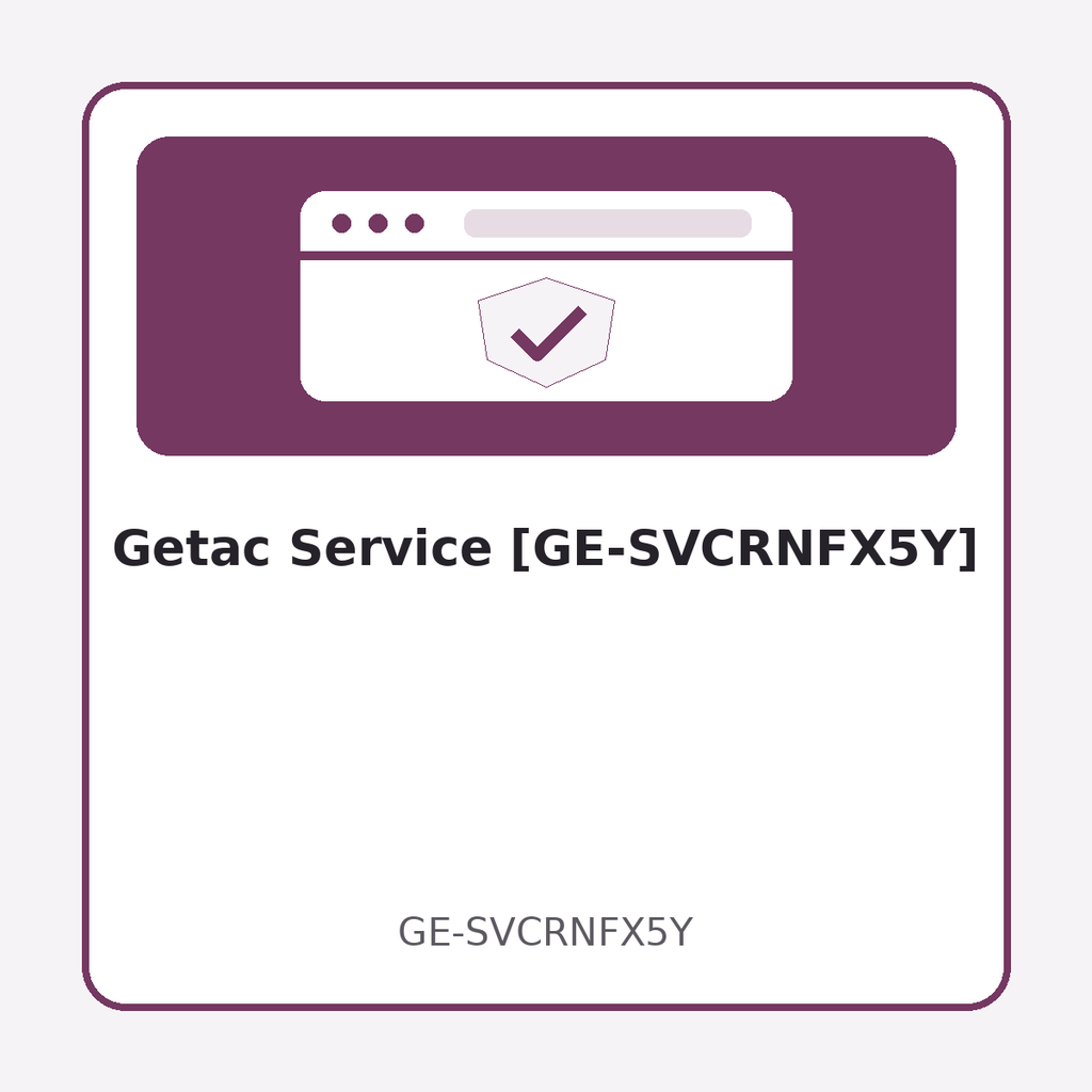 [GE-SVCRNFX5Y] Getac Service [GE-SVCRNFX5Y]