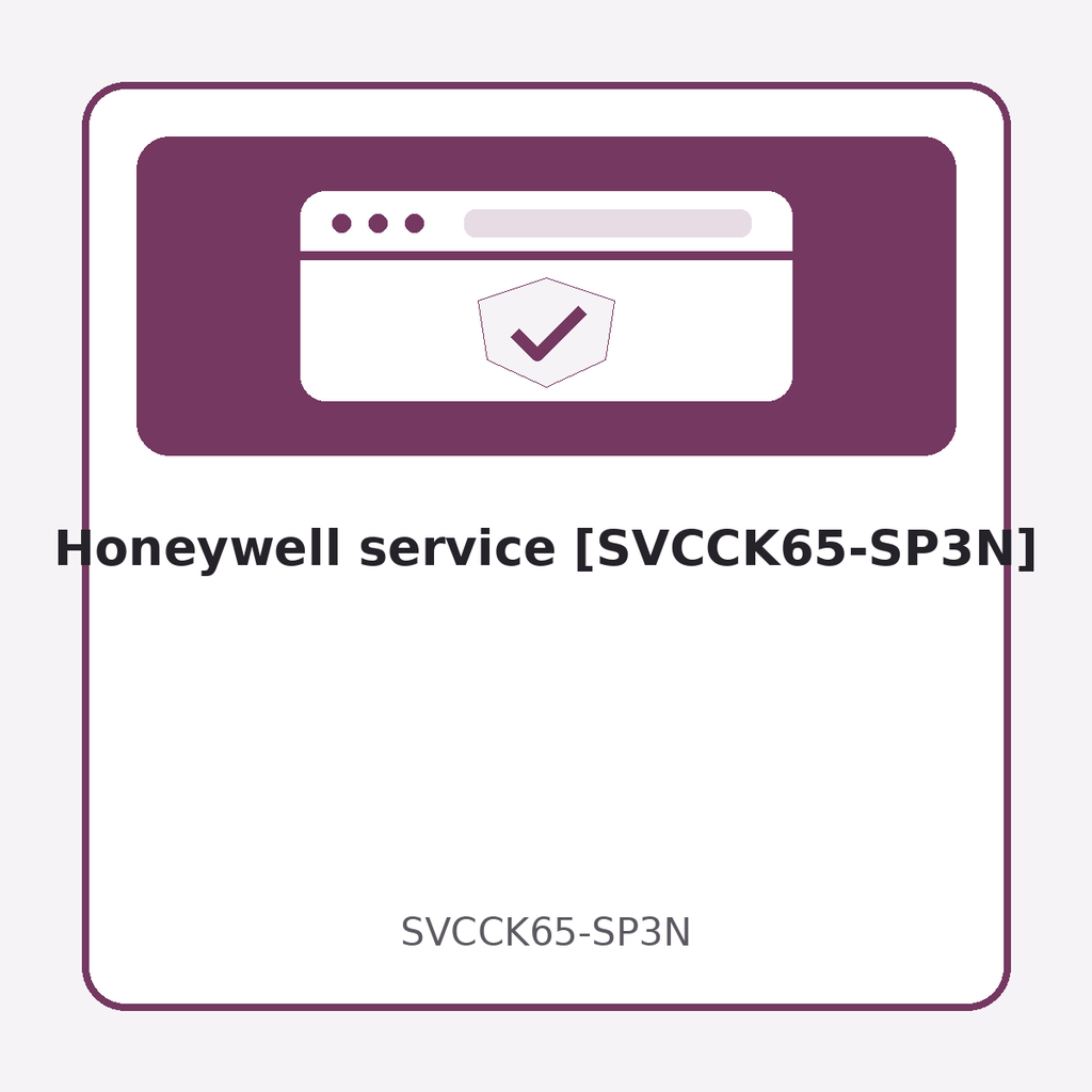 Honeywell service [SVCCK65-SP3N]