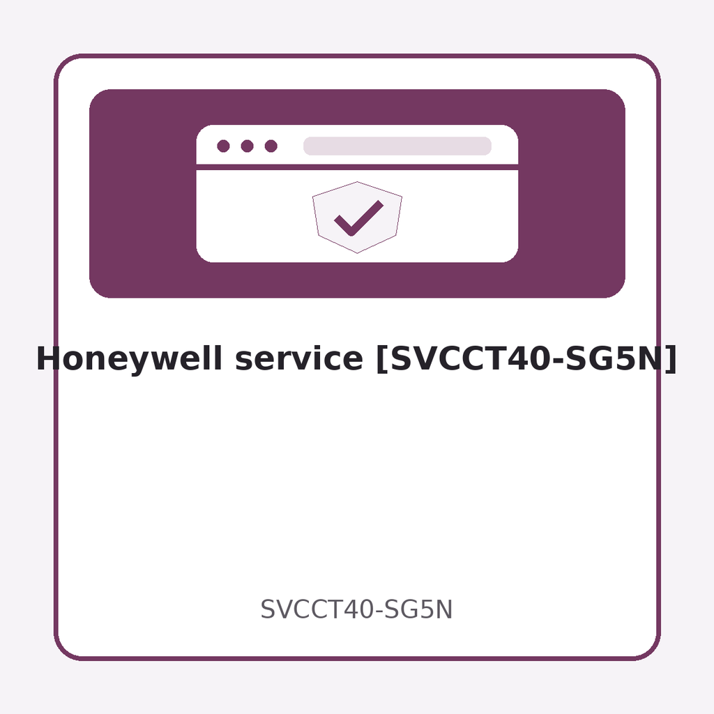 [SVCCT40-SG5N] Honeywell service [SVCCT40-SG5N]