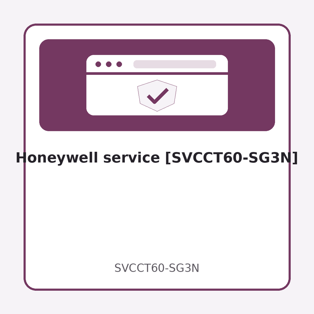[SVCCT60-SG3N] Honeywell service [SVCCT60-SG3N]