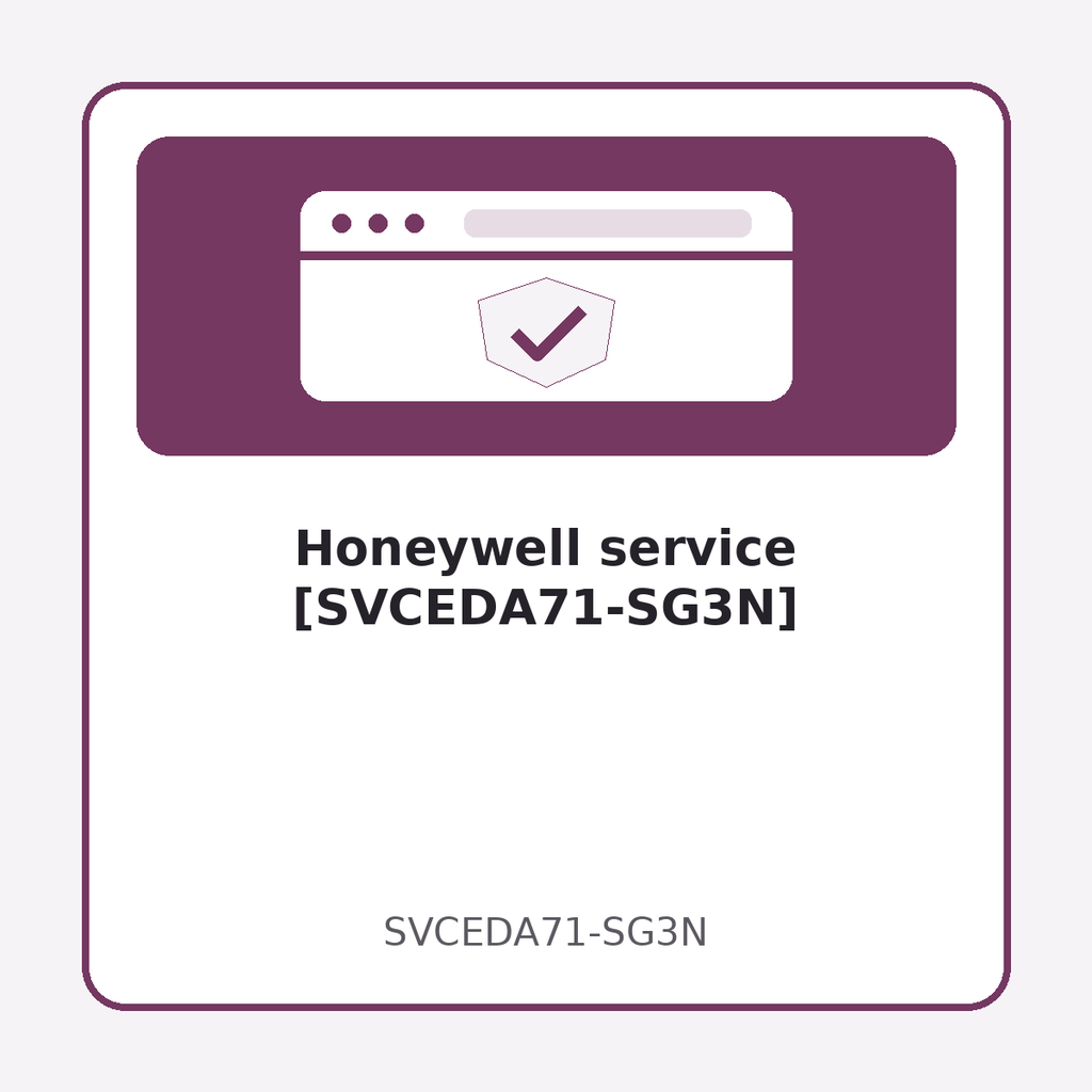 Honeywell service [SVCEDA71-SG3N]