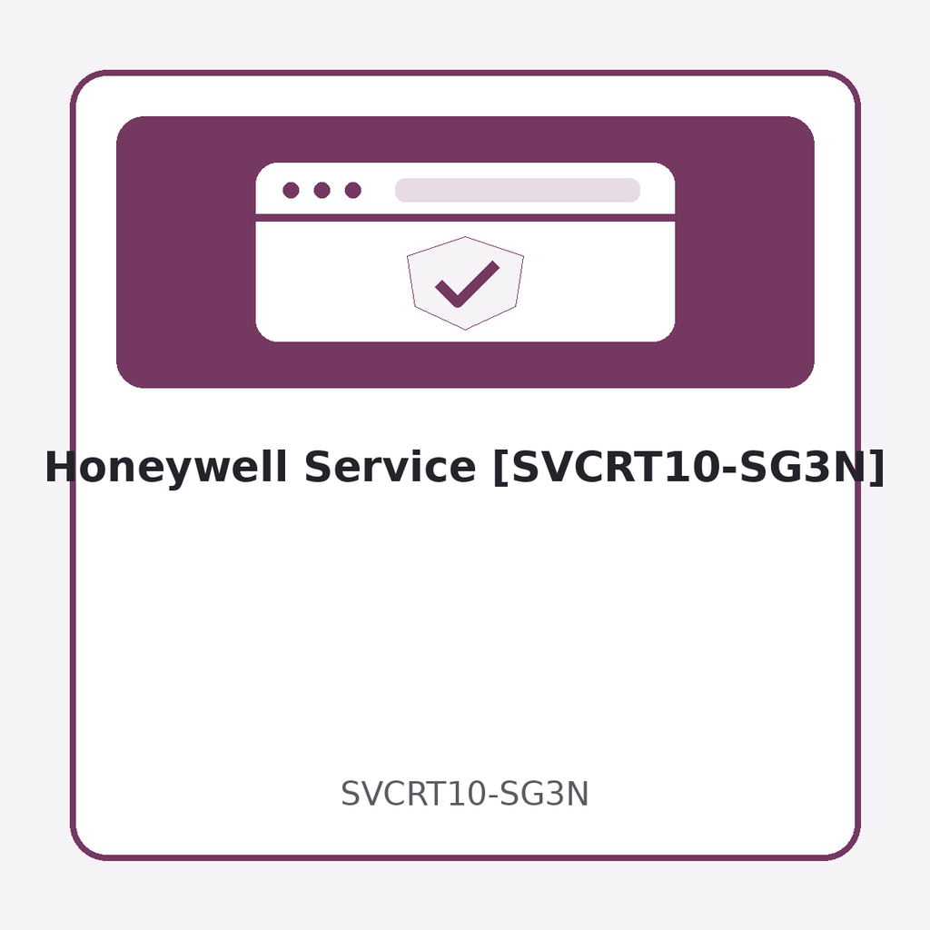 [SVCRT10-SG3N] Honeywell Service [SVCRT10-SG3N]
