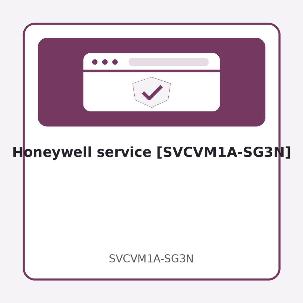 Honeywell service [SVCVM1A-SG3N]