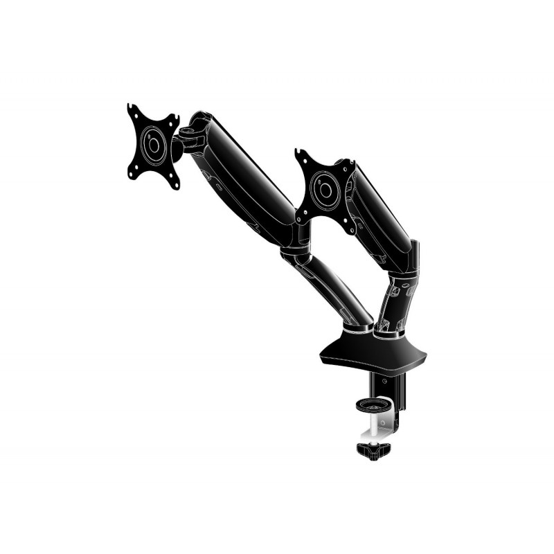 iiyama gas spring desk mount, dual [DS3002C-B1]