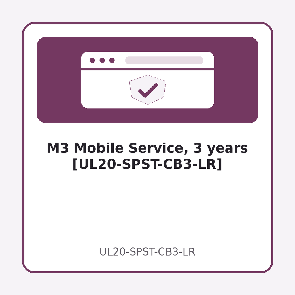 M3 Mobile Service, 3 years [UL20-SPST-CB3-LR]