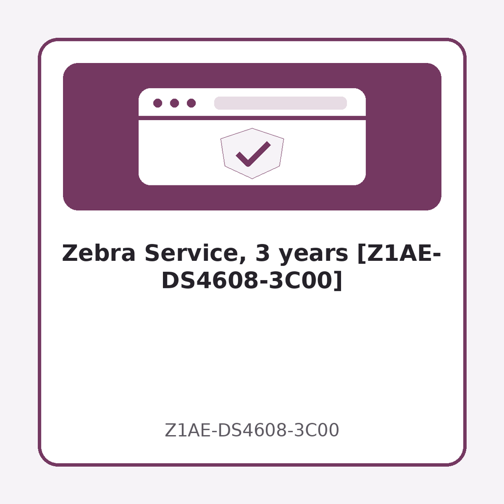 [Z1AE-DS4608-3C00] Zebra Service, 3 years [Z1AE-DS4608-3C00]