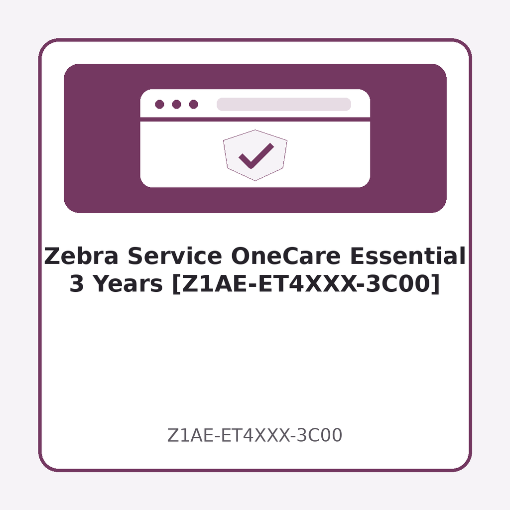 Zebra Service OneCare Essential 3 Years [Z1AE-ET4XXX-3C00]
