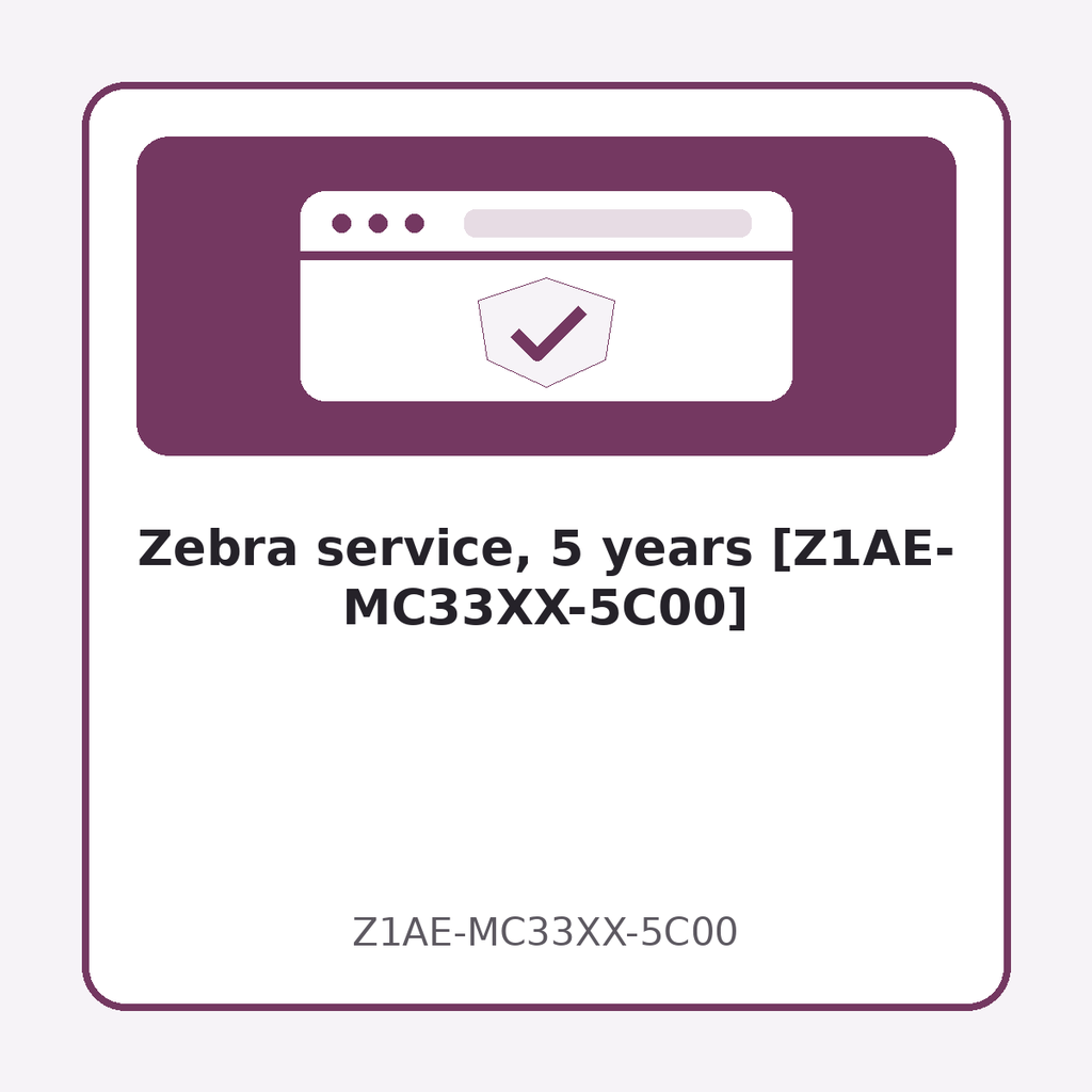 Zebra service, 5 years [Z1AE-MC33XX-5C00]