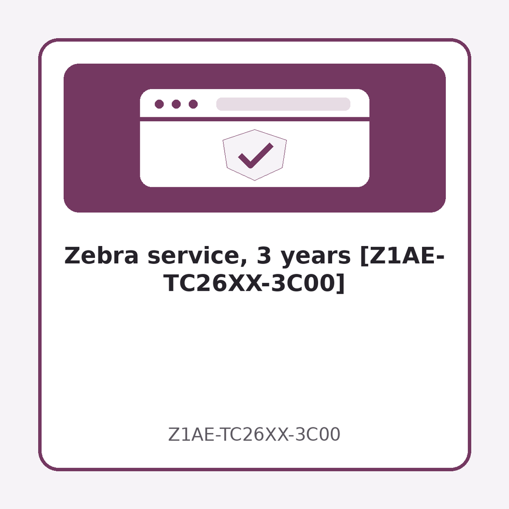 Zebra service, 3 years [Z1AE-TC26XX-3C00]