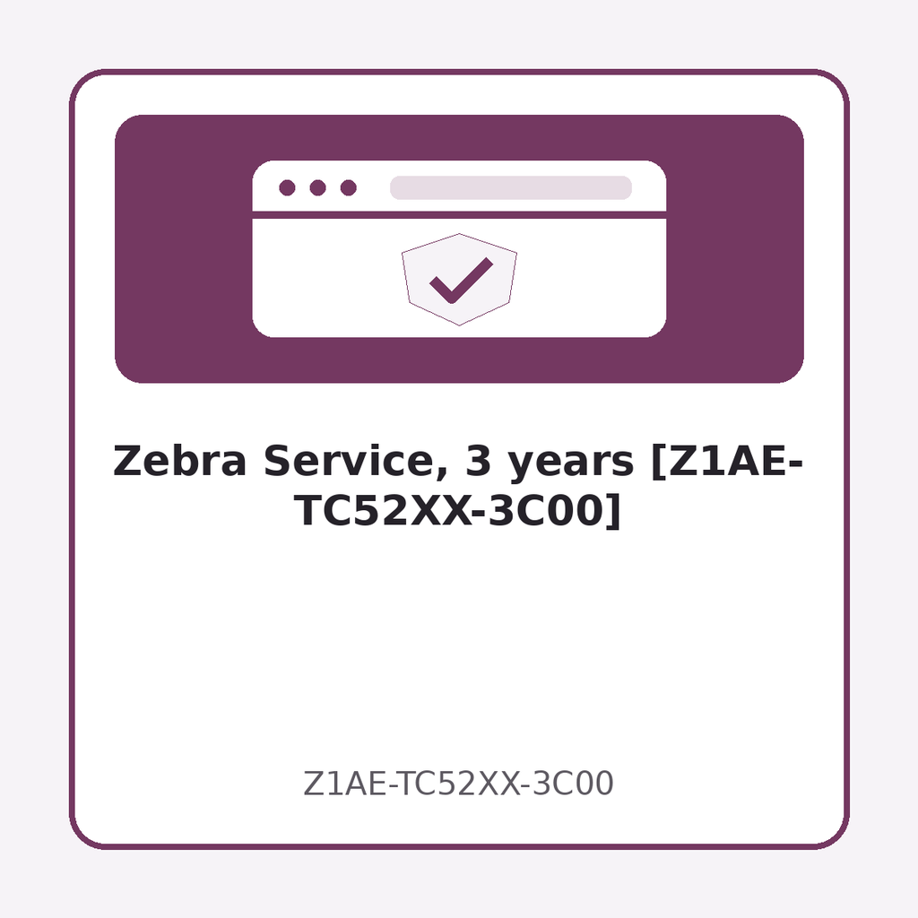 [Z1AE-TC52XX-3C00] Zebra Service, 3 years [Z1AE-TC52XX-3C00]