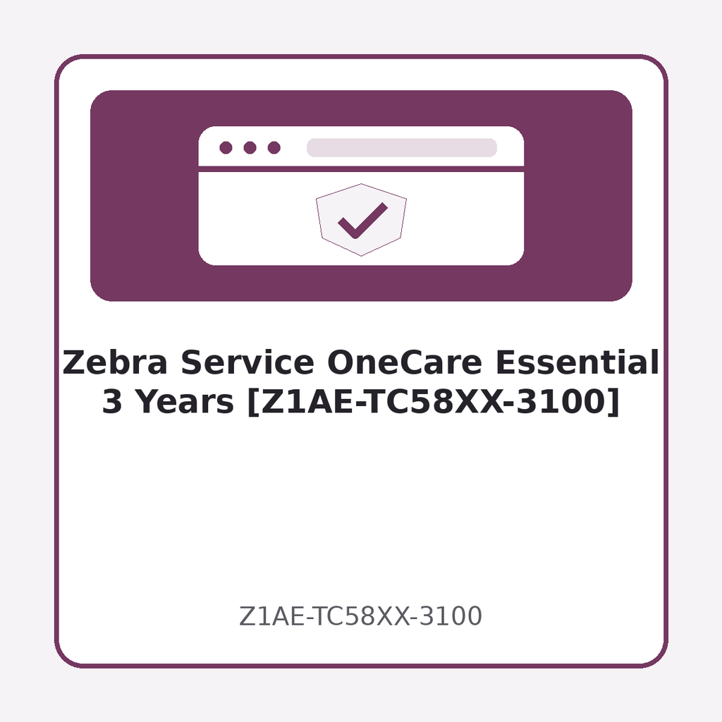 [Z1AE-TC58XX-3100] Zebra Service OneCare Essential 3 Years [Z1AE-TC58XX-3100]