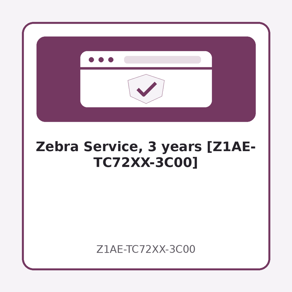 [Z1AE-TC72XX-3C00] Zebra Service, 3 years [Z1AE-TC72XX-3C00]