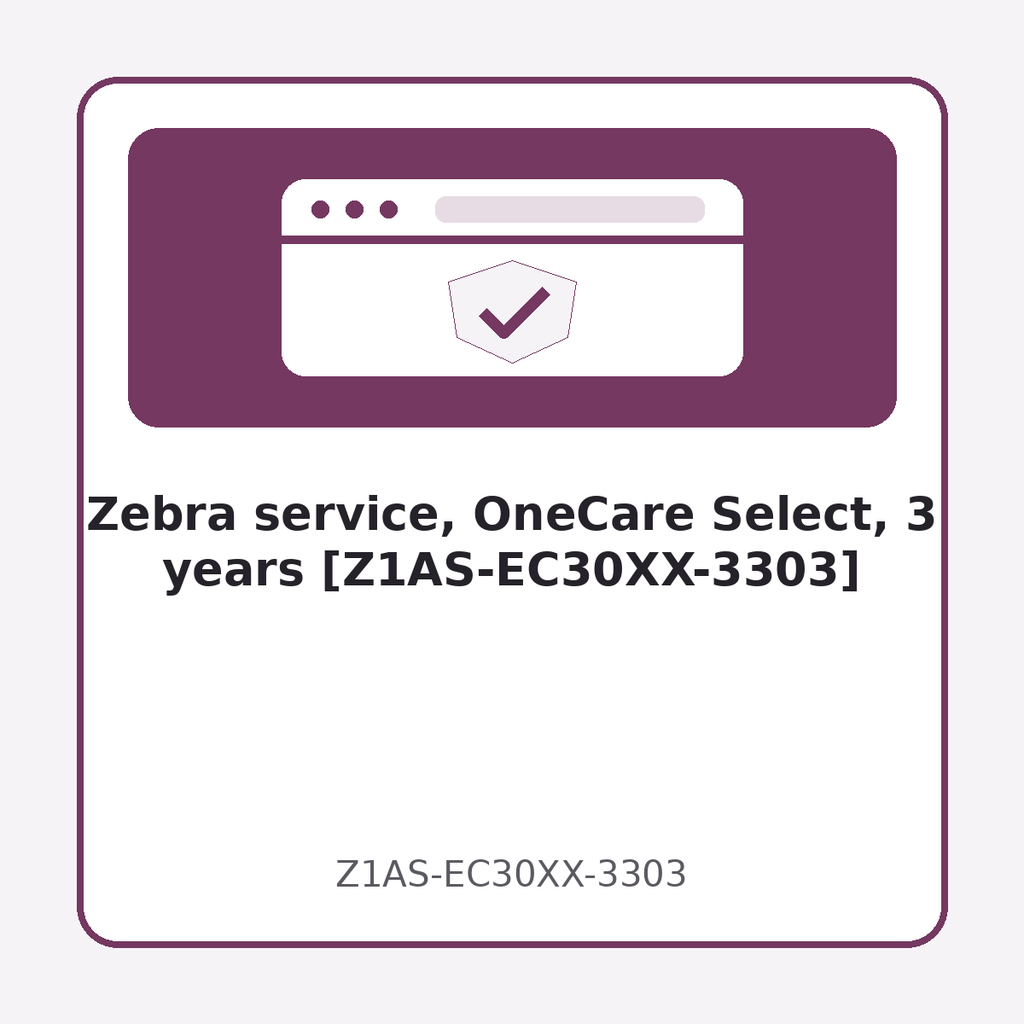 [Z1AS-EC30XX-3303] Zebra service, OneCare Select, 3 years [Z1AS-EC30XX-3303]