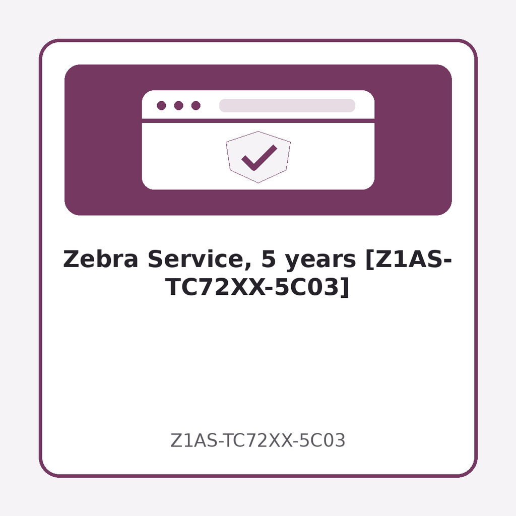 [Z1AS-TC72XX-5C03] Zebra Service, 5 years [Z1AS-TC72XX-5C03]