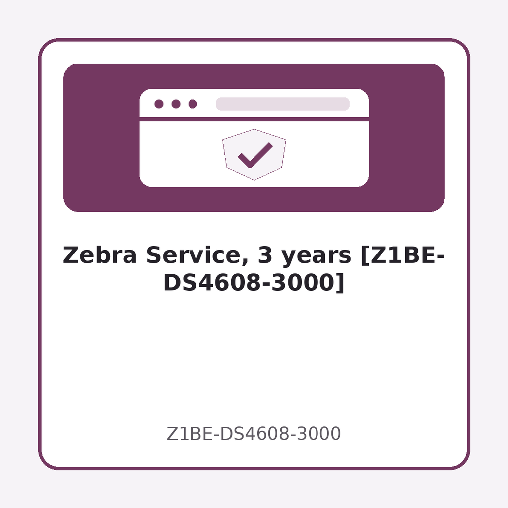 [Z1BE-DS4608-3000] Zebra Service, 3 years [Z1BE-DS4608-3000]