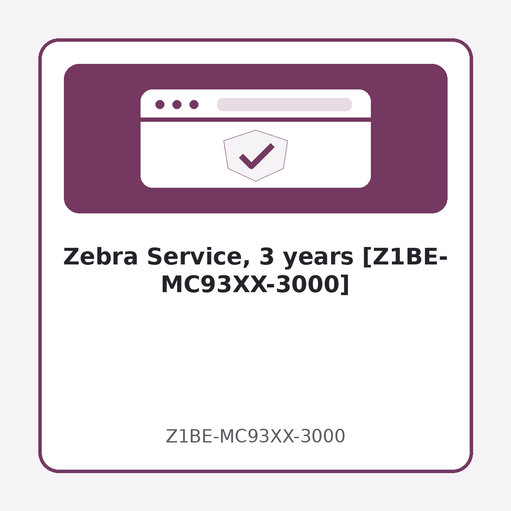 Zebra Service, 3 years [Z1BE-MC93XX-3000]