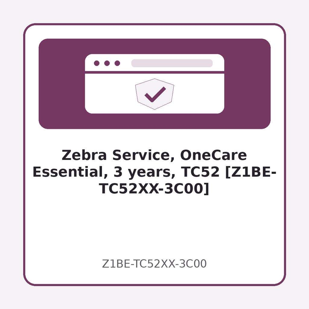 Zebra Service, OneCare Essential, 3 years, TC52 [Z1BE-TC52XX-3C00]