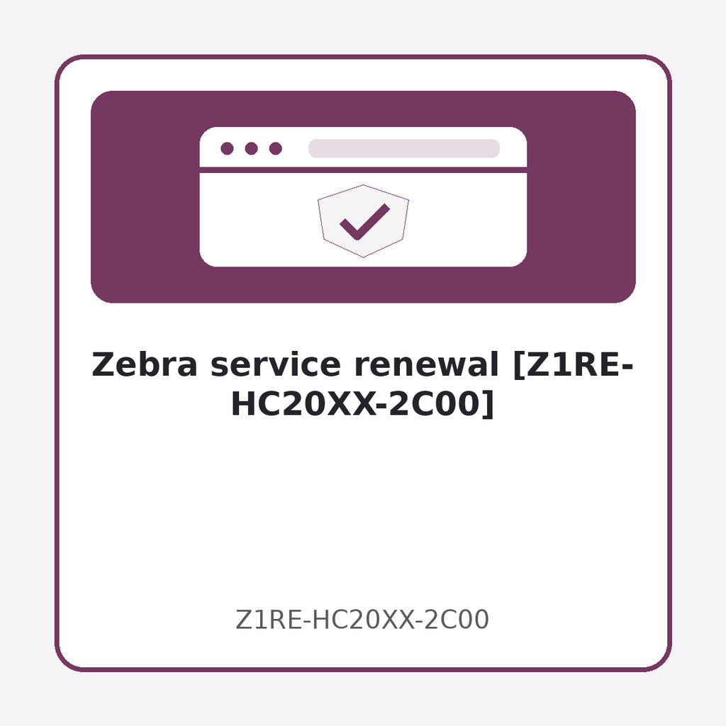 Zebra service renewal [Z1RE-HC20XX-2C00]