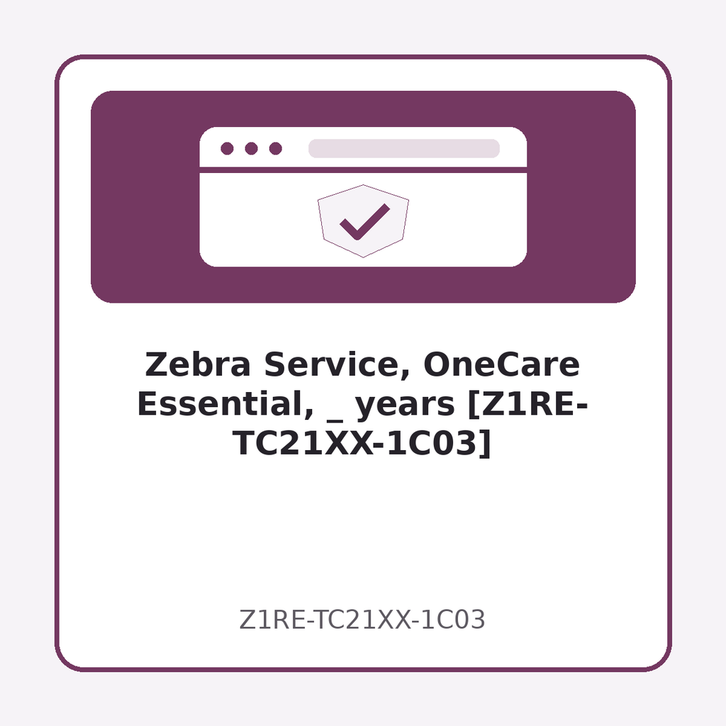 Zebra Service, OneCare Essential, _ years [Z1RE-TC21XX-1C03]