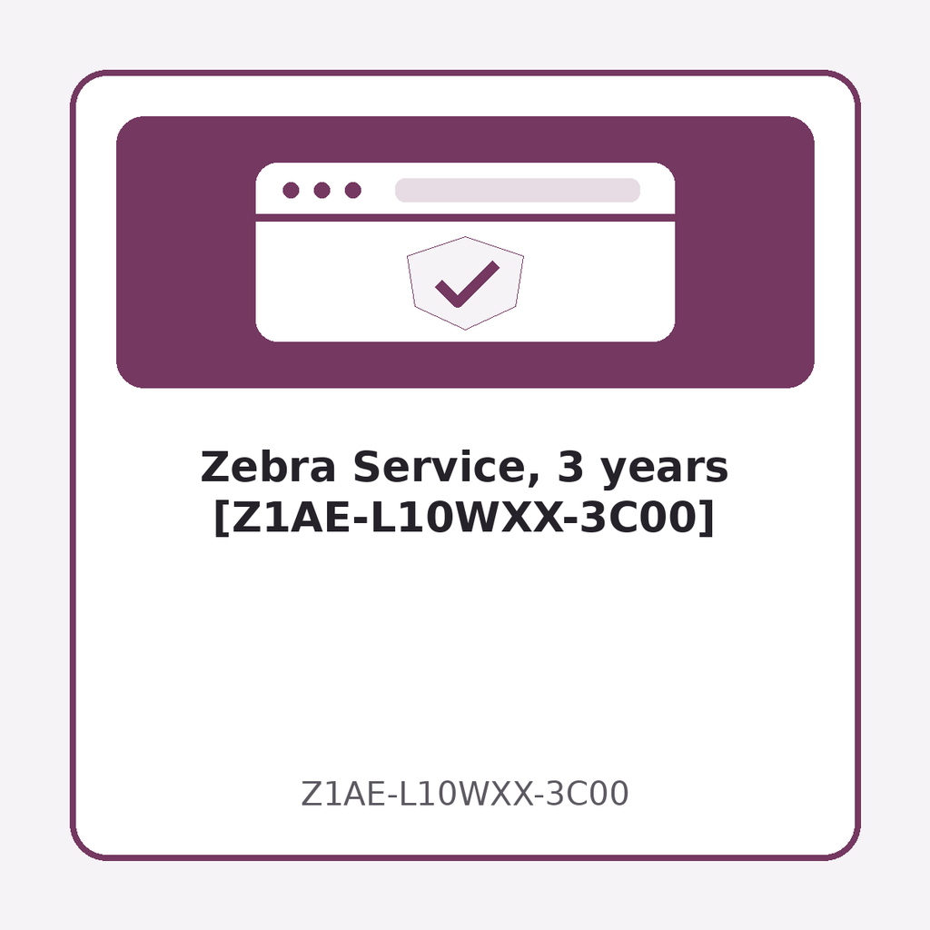 [Z1AE-L10WXX-3C00] Zebra Service, 3 years [Z1AE-L10WXX-3C00]