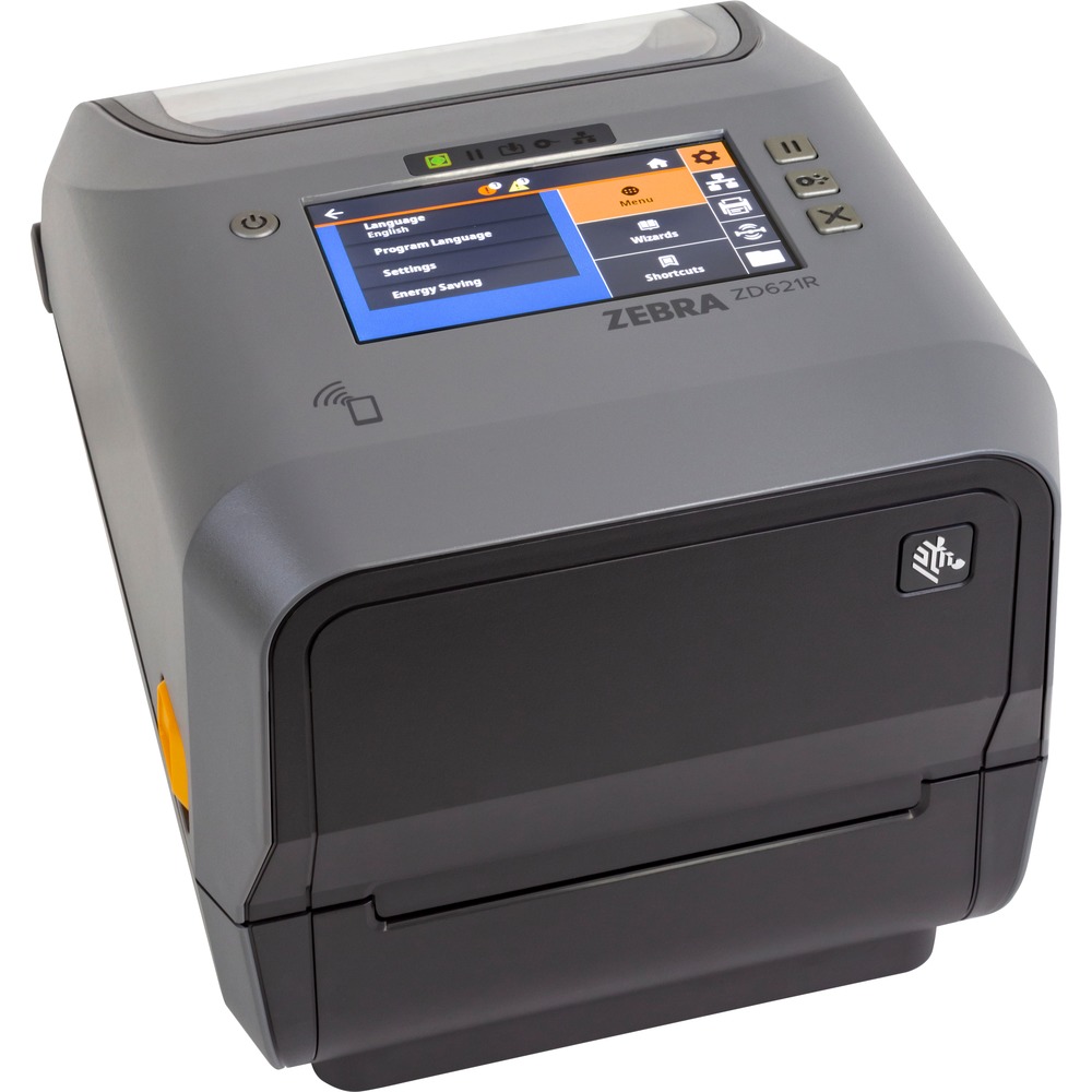 Zebra ZD621R, 12 dots/mm (300 dpi), disp. (colour), RTC, RFID, USB, USB Host, RS232, BT (BLE), Ethernet, grey [ZD6A143-30EFR2EZ]