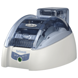 Evolis Tattoo2 RW, single sided, 12 dots/mm (300 dpi), USB, Ethernet, contactless, white, blue [TTR201BBH-00HS]