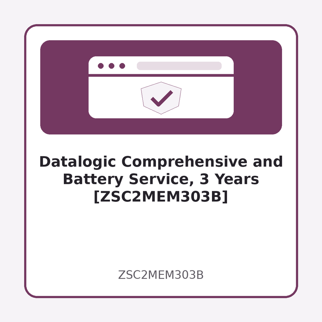 Datalogic Comprehensive and Battery Service, 3 Years [ZSC2MEM303B]