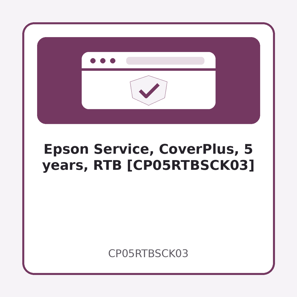 [CP05RTBSCK03] Epson Service, CoverPlus, 5 years, RTB [CP05RTBSCK03]
