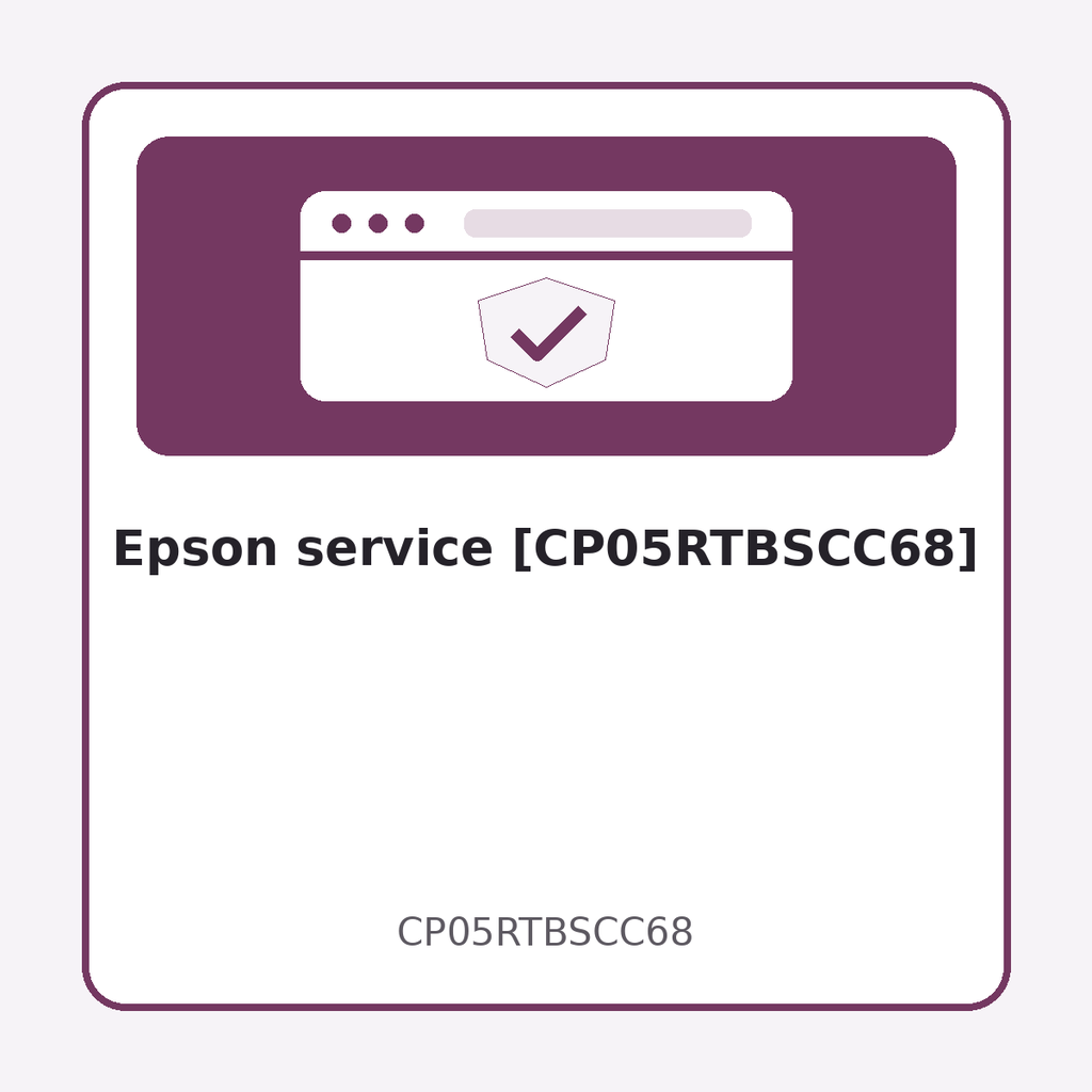 [CP05RTBSCC68] Epson service [CP05RTBSCC68]