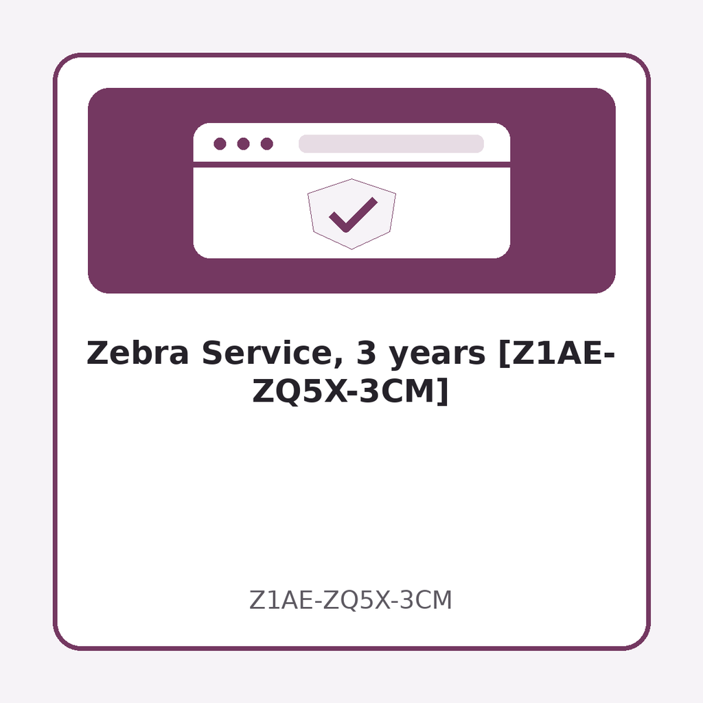[Z1AE-ZQ5X-3CM] Zebra Service, 3 years [Z1AE-ZQ5X-3CM]
