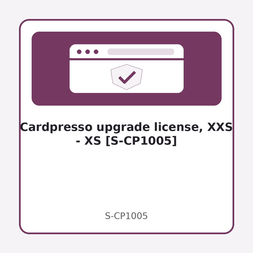 [S-CP1005] Cardpresso upgrade license, XXS - XS [S-CP1005]