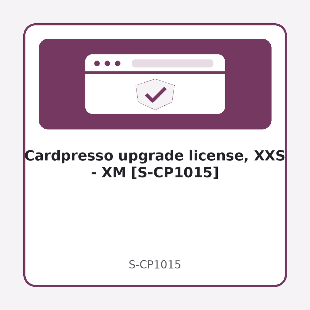 [S-CP1015] Cardpresso upgrade license, XXS - XM [S-CP1015]