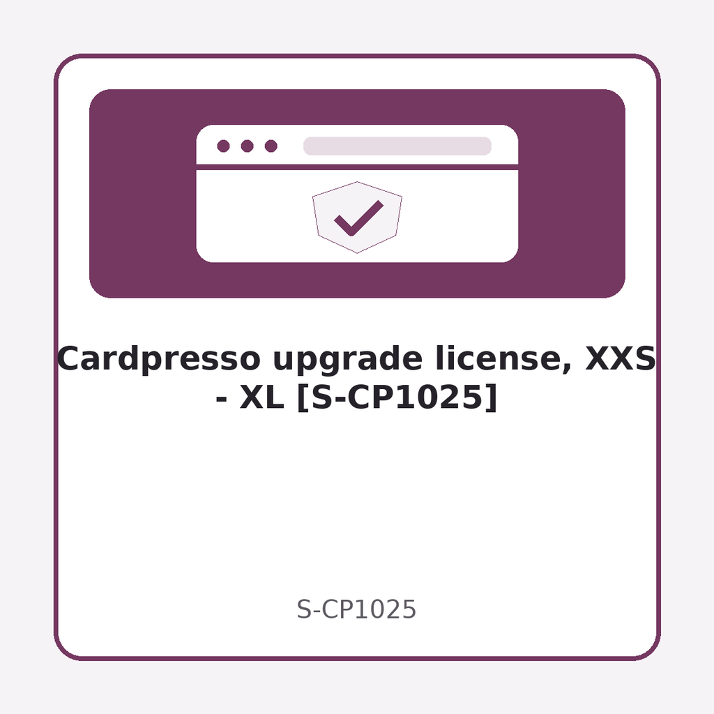 [S-CP1025] Cardpresso upgrade license, XXS - XL [S-CP1025]