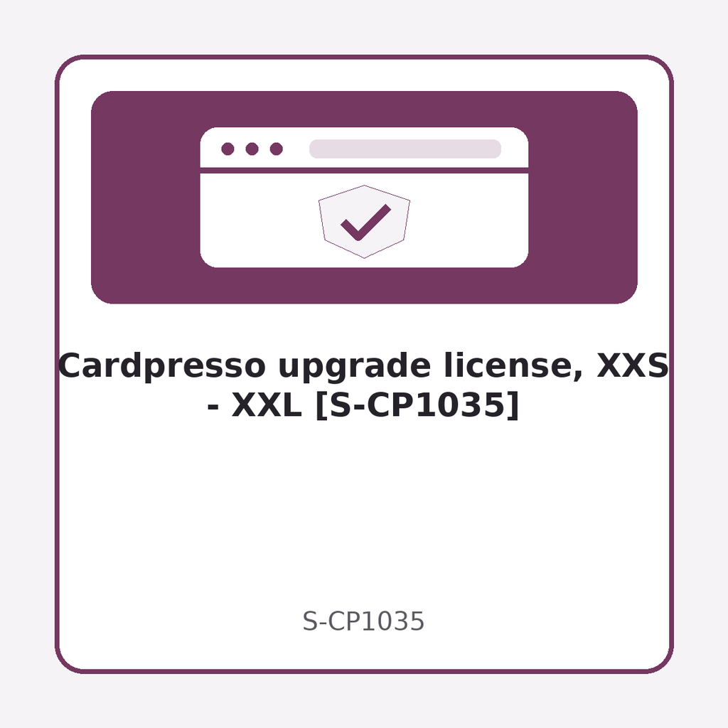 Cardpresso upgrade license, XXS - XXL [S-CP1035]