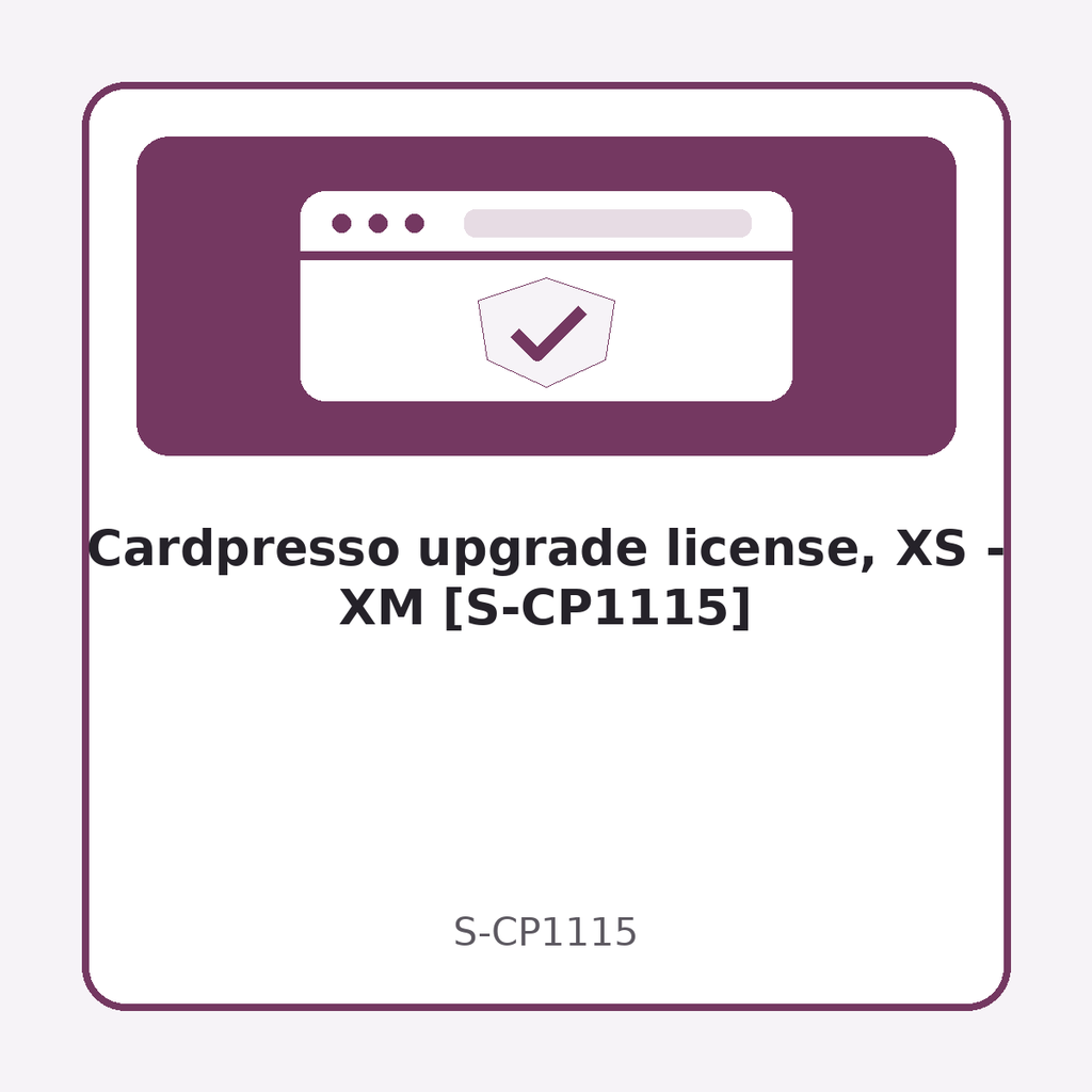 [S-CP1115] Cardpresso upgrade license, XS - XM [S-CP1115]