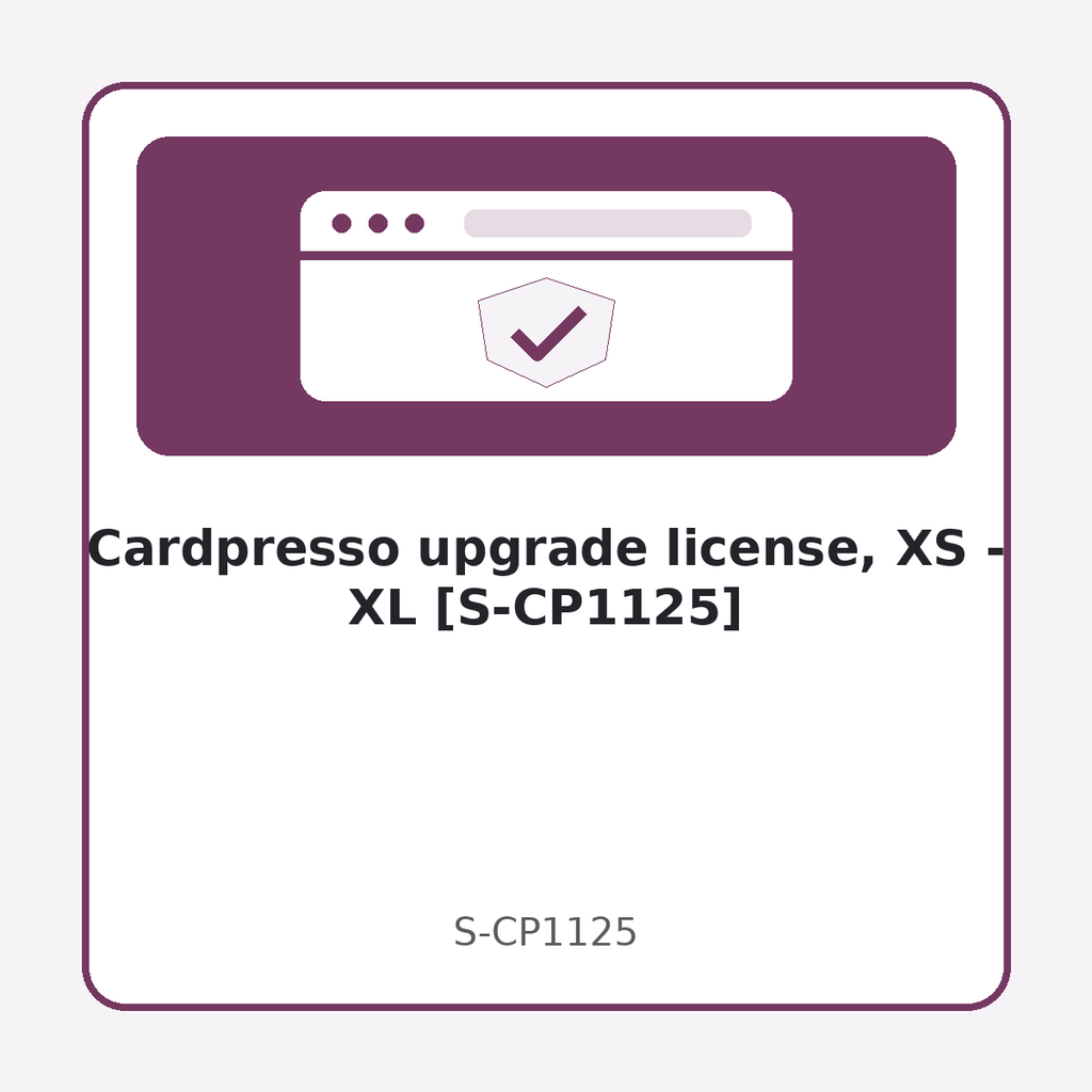 [S-CP1125] Cardpresso upgrade license, XS - XL [S-CP1125]