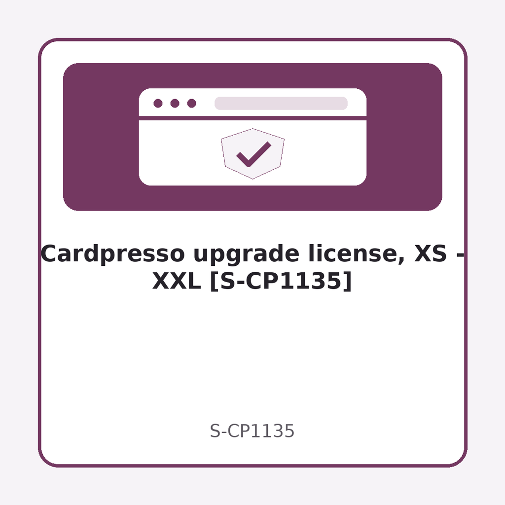 [S-CP1135] Cardpresso upgrade license, XS - XXL [S-CP1135]
