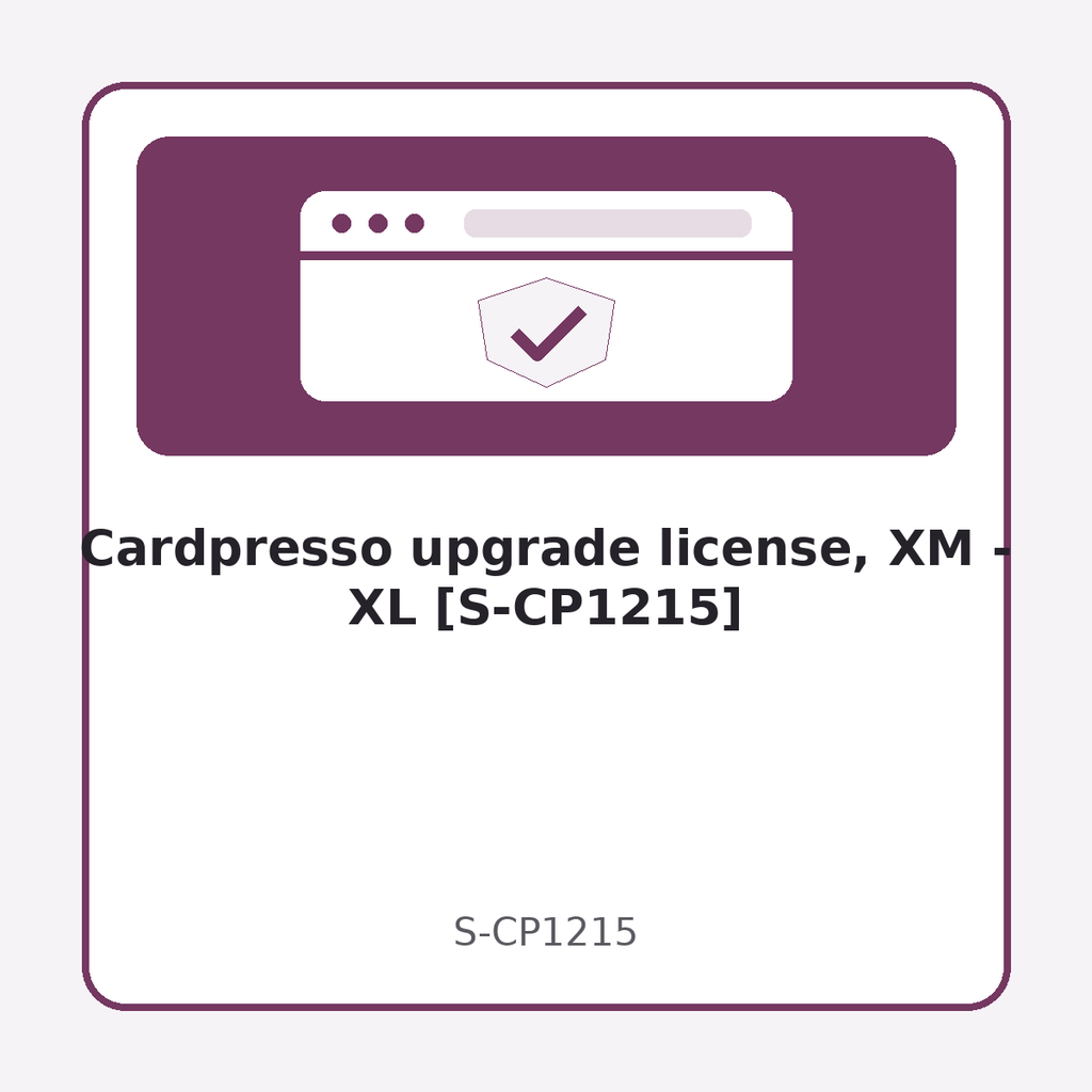 [S-CP1215] Cardpresso upgrade license, XM - XL [S-CP1215]