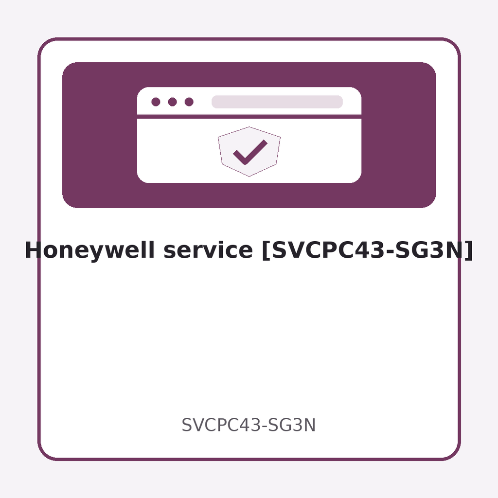 Honeywell service [SVCPC43-SG3N]