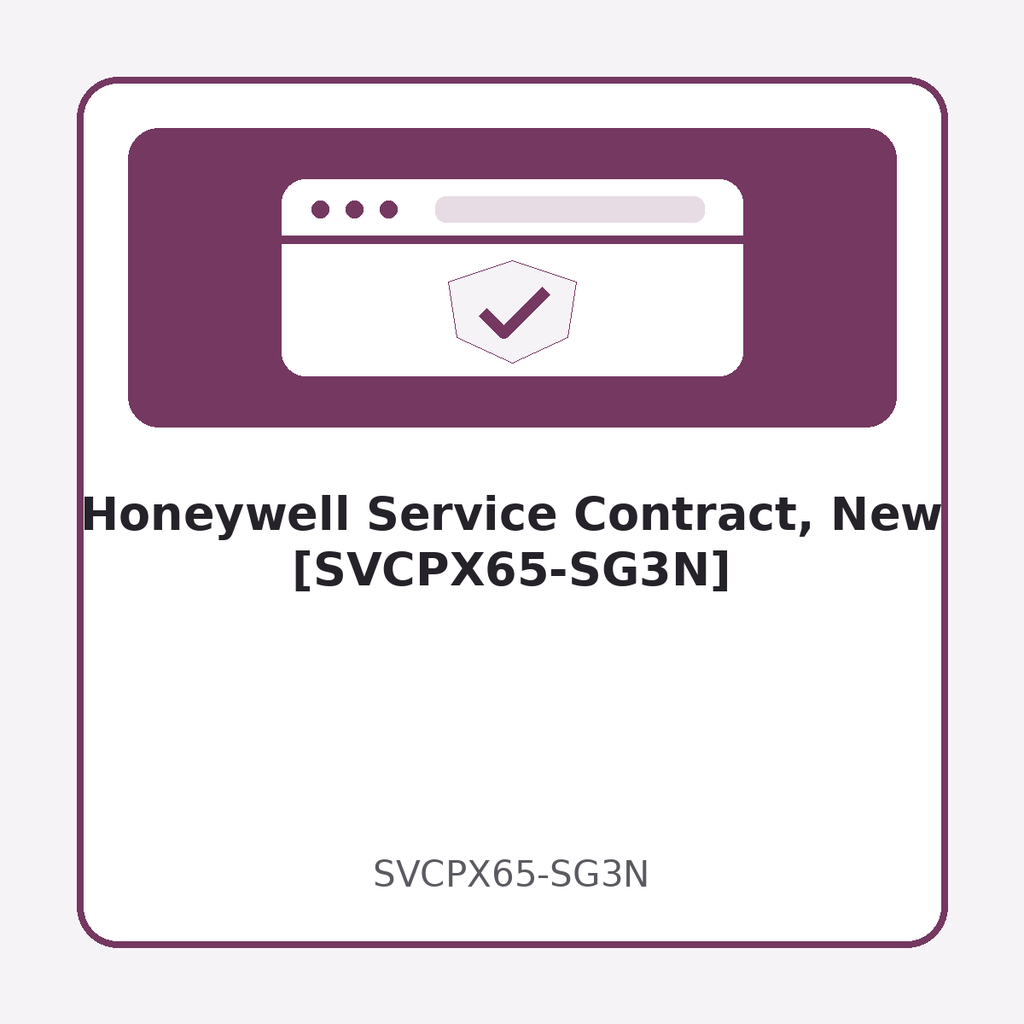 [SVCPX65-SG3N] Honeywell Service Contract, New [SVCPX65-SG3N]