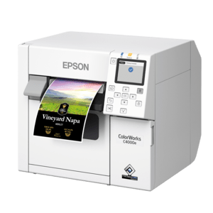 Epson ColorWorks C4000, Gloss Black Ink, cutter, ZPLII, USB, Ethernet [C31CK03102BK]