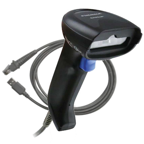 Datalogic QuickScan I 2220 Series, 1D, imager, USB, kit (USB), black [QD2220-BKK1]