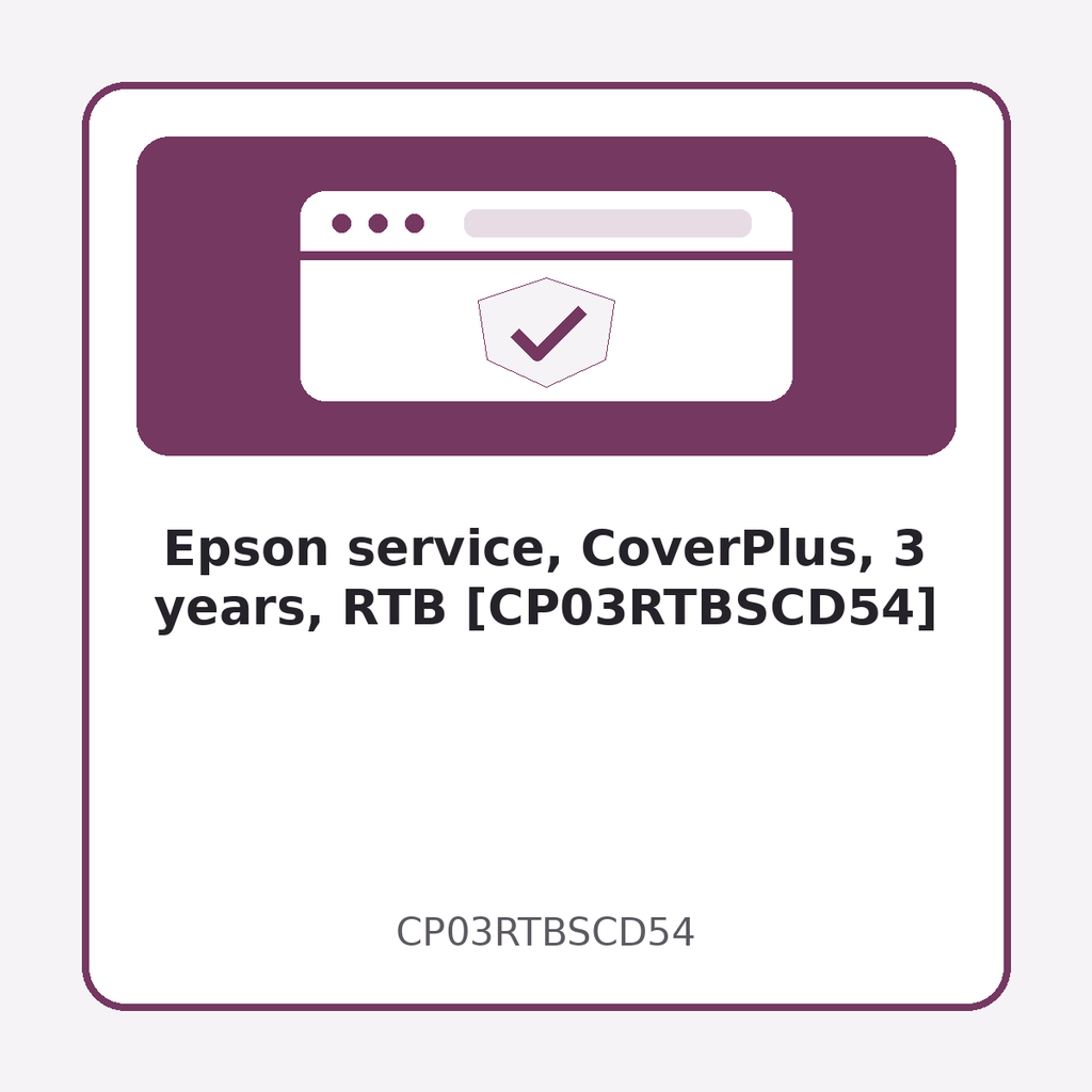Epson service, CoverPlus, 3 years, RTB [CP03RTBSCD54]