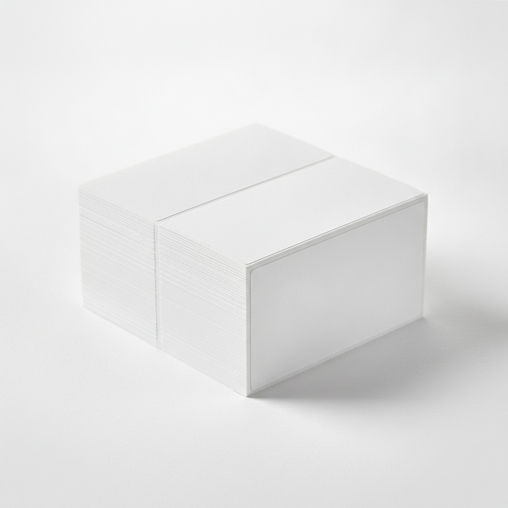 [K0406-9O] White blank labels (100 x 150 mm, pre-cut)