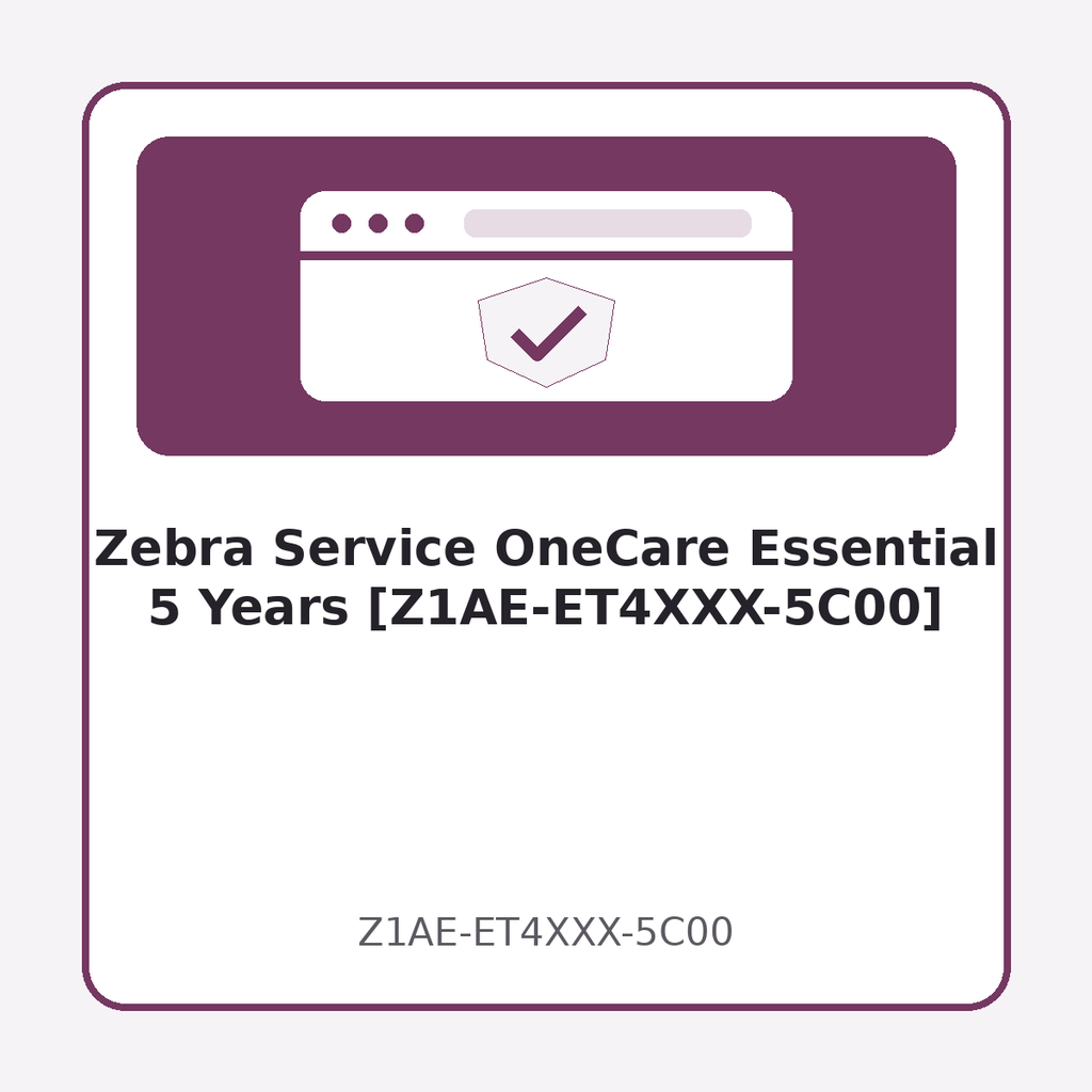 [Z1AE-ET4XXX-5C00] Zebra Service OneCare Essential 5 Years [Z1AE-ET4XXX-5C00]