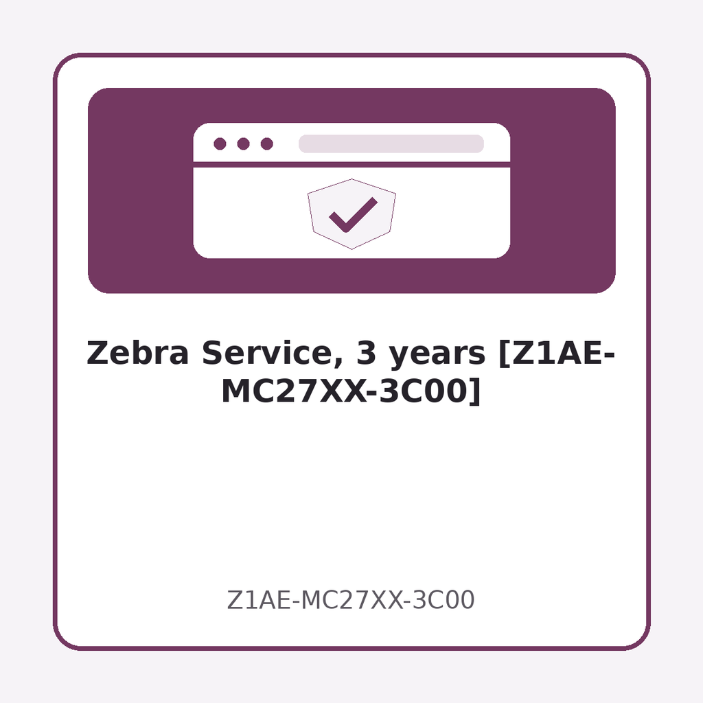[Z1AE-MC27XX-3C00] Zebra Service, 3 years [Z1AE-MC27XX-3C00]
