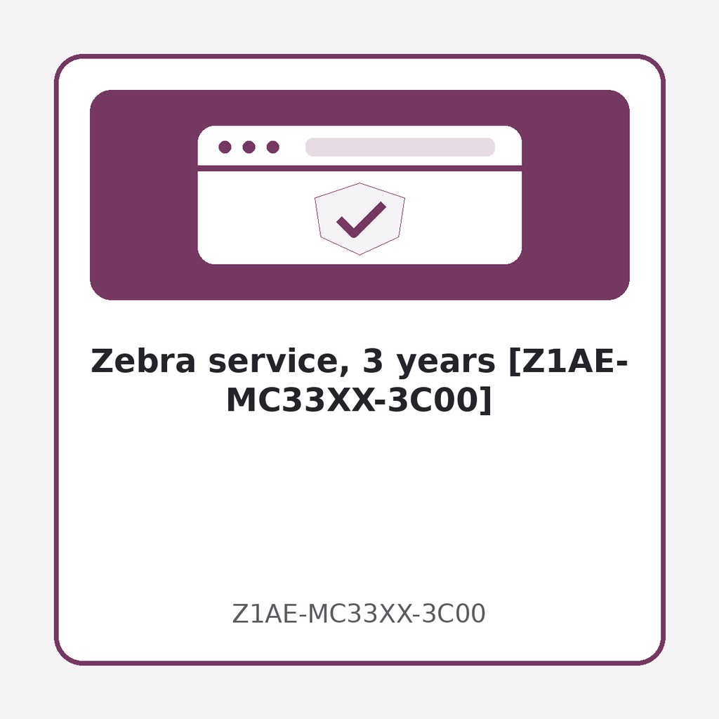[Z1AE-MC33XX-3C00] Zebra service, 3 years [Z1AE-MC33XX-3C00]